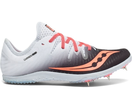 Tenis Saucony Carrera XC4 Spike Mujer Zapatillas Running Negras / ViZiCORAL México MX-589-CA